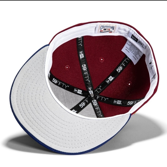 New Era 59Fifty Sangria Atlanta Braves 2000 ASG Patch Fitted Hat Size 7 3/8 🎁 - Picture 2 of 4